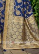 Silk Saree In Blue Color